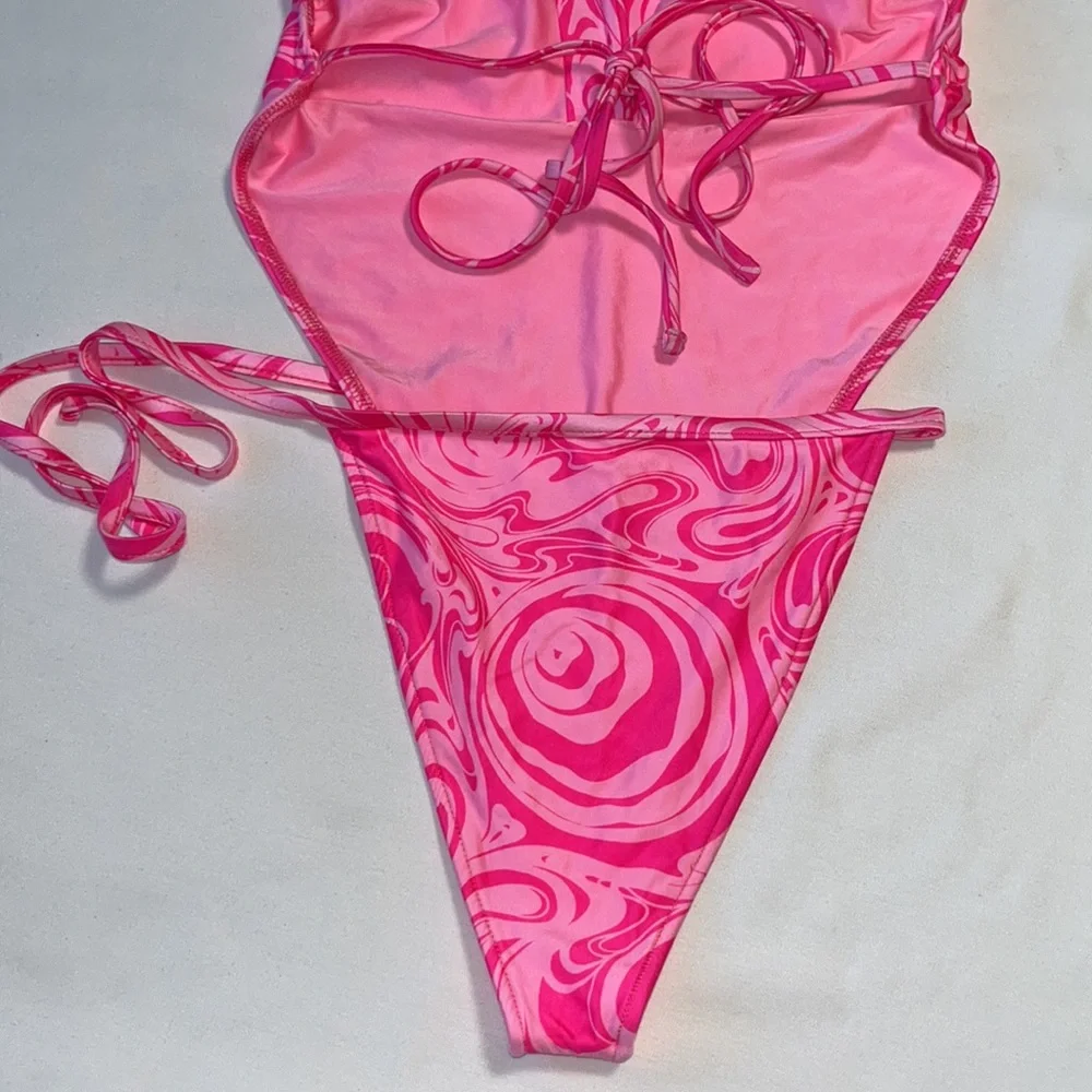 Frankies Bikini Osaka Satin One Piece Swimsuit Sz M